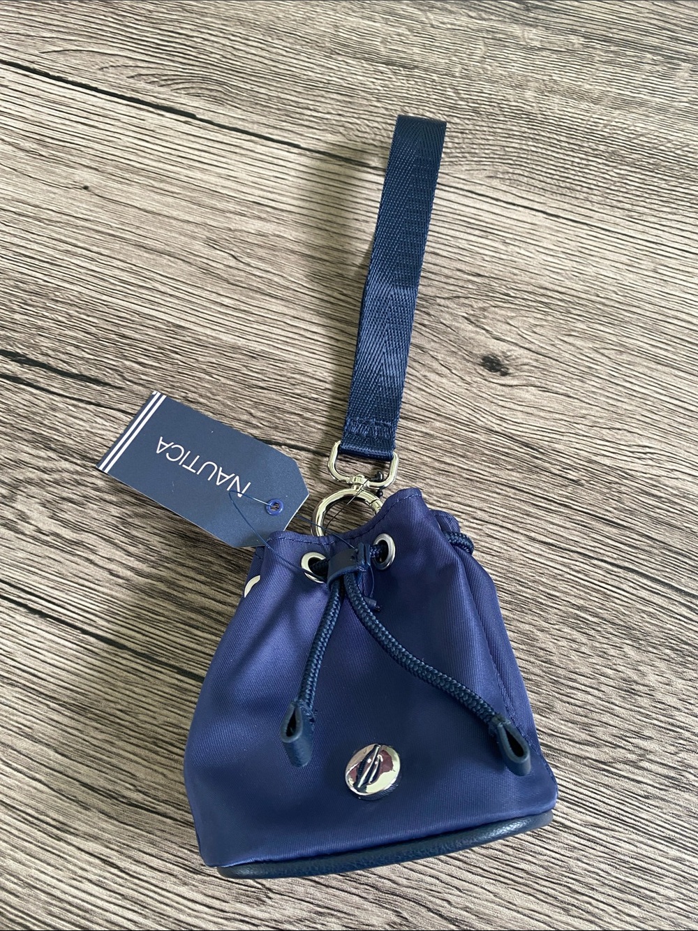 Nautica Deep Navy Drawstring Mini Pouch Bag